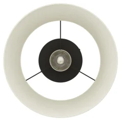 Eglo FEBRES Plafondarmaturen staal zwart / textiel wit H: 250 mm | Ø 350 mm