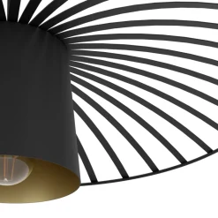 Eglo FELIXKIRK hanglamp staal zwart / staal zwart, goud H: 1100 mm | Ø 570 mm