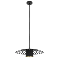 Eglo FELIXKIRK hanglamp staal zwart / staal zwart, goud H: 1100 mm | Ø 570 mm