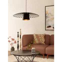 Eglo FELIXKIRK hanglamp staal zwart / staal zwart, goud H: 1100 mm | Ø 570 mm