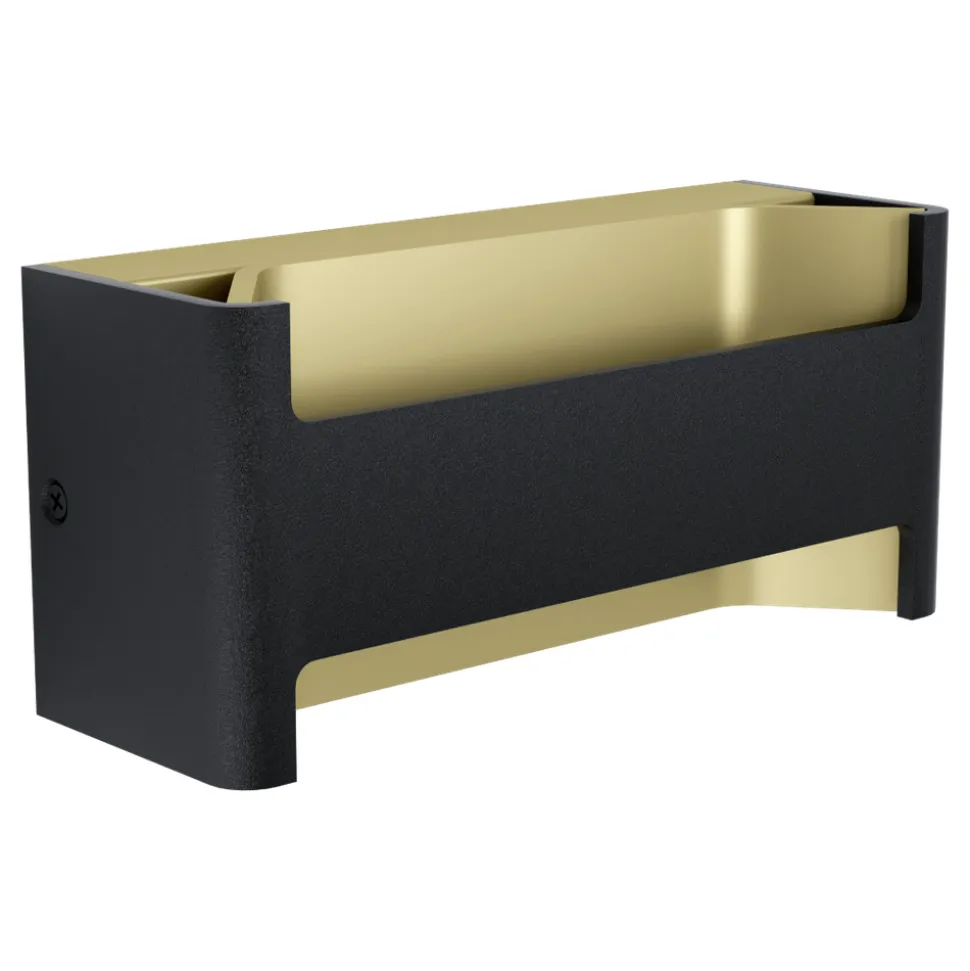 Eglo FELONICHE Wandlamp aluminium zwart, goud / Kunststof transparant H: 100 mm