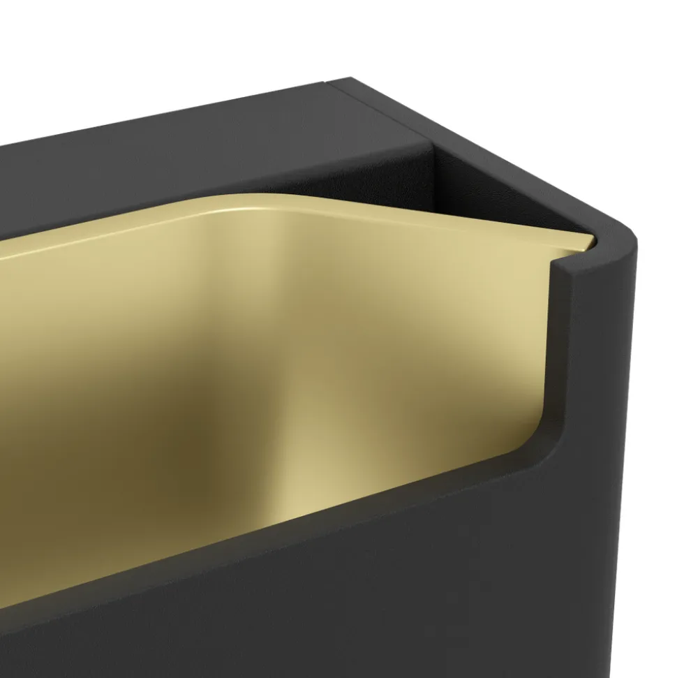 Eglo FELONICHE Wandlamp aluminium zwart, goud / Kunststof transparant H: 100 mm