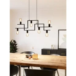 Eglo FEMBARD hanglamp staal zwart H: 1100 mm
