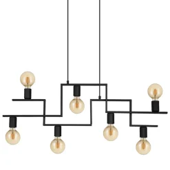 Eglo FEMBARD hanglamp staal zwart H: 1100 mm