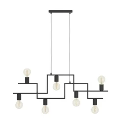Eglo FEMBARD hanglamp staal zwart H: 1100 mm