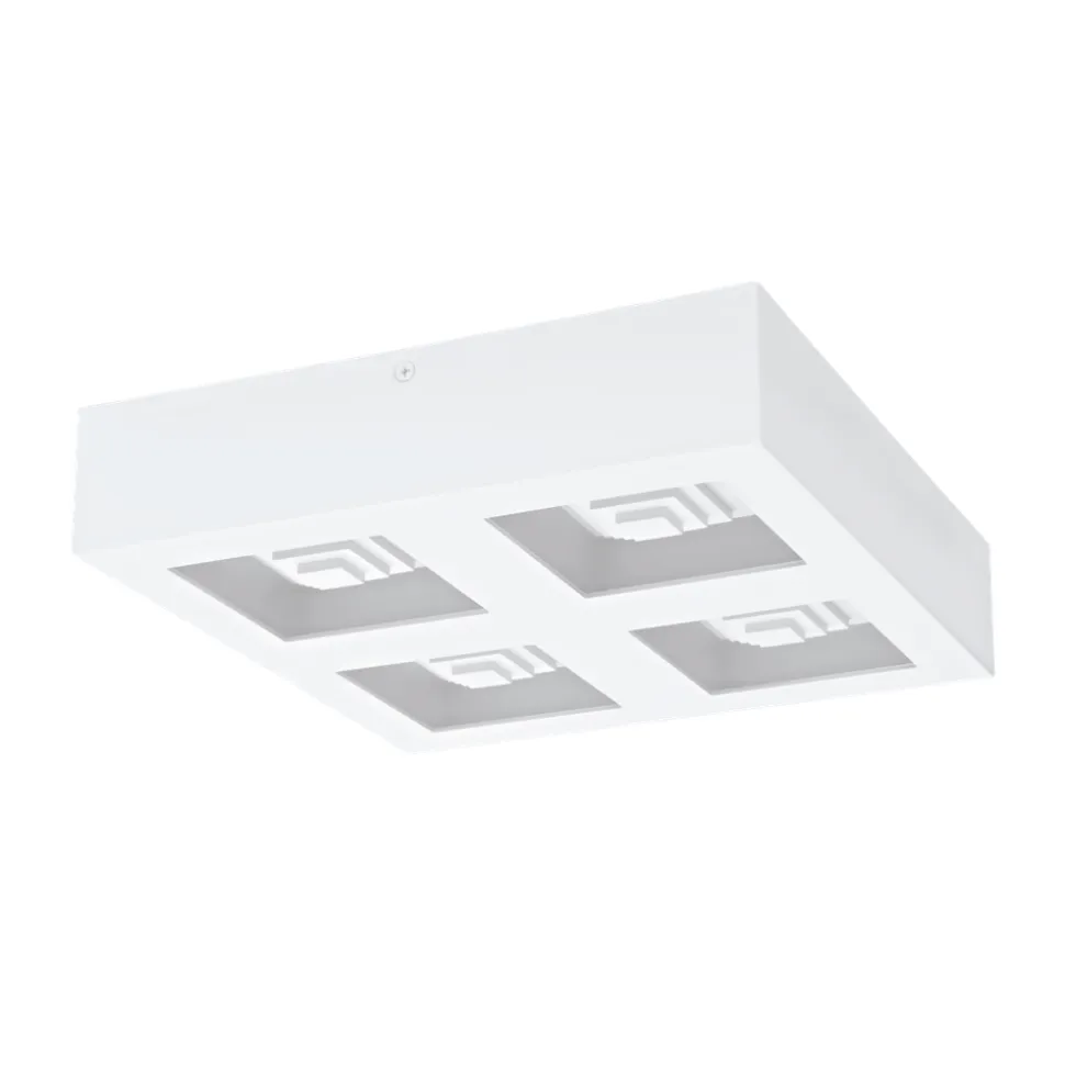 Eglo FERREROS Wand-/plafondlamp staal wit / Kunststof wit H: 60 mm