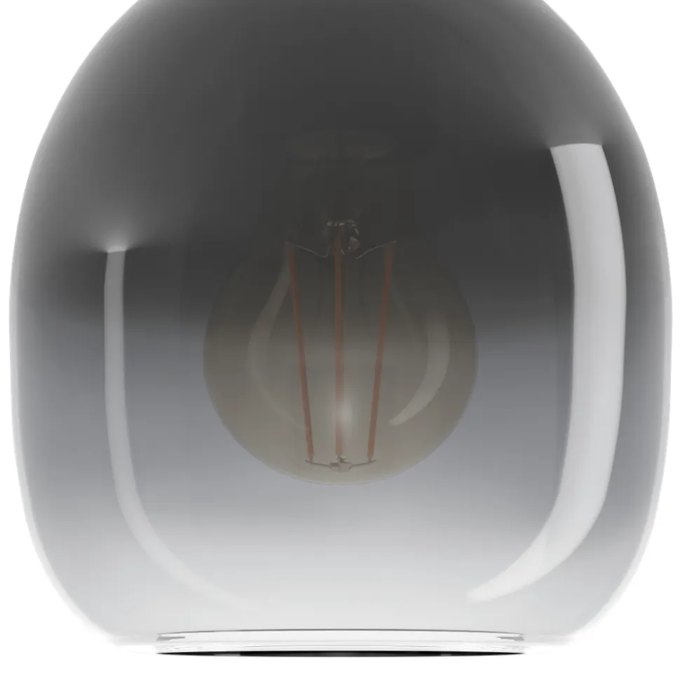 Eglo FILAGO Plafondarmaturen hout, staal bruin / Glas zwart, grijs, transparant H: 200 mm | Ø 145 mm