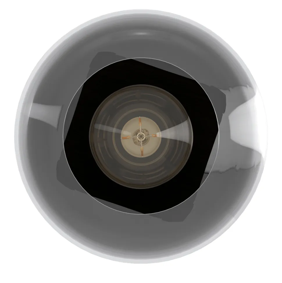 Eglo FILAGO Plafondarmaturen hout, staal bruin / Glas zwart, grijs, transparant H: 200 mm | Ø 145 mm