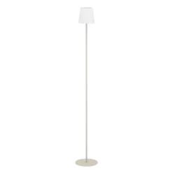 Eglo FIORANA Staande lampen staal zandkleuren / textiel wit H: 1405 mm | Ø 150 mm