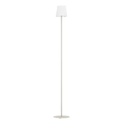 Eglo FIORANA Staande lampen staal zandkleuren / textiel wit H: 1405 mm | Ø 150 mm