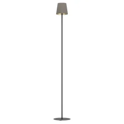 Eglo FIORANA Staande lampen staal zwart / textiel cappucino, goud H: 1405 mm | Ø 150 mm