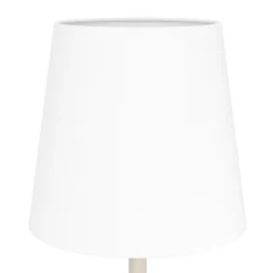 Eglo FIORANA Tafellampen staal zandkleuren / textiel wit H: 530 mm | Ø 150 mm