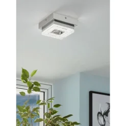 Eglo FRADELO Wand-/plafondlamp staal chroom / kunststof, kristal chroom, helder H: 60 mm