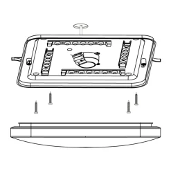 Eglo FRANIA Wand-/plafondlamp staal wit / Kunststof wit H: 70 mm