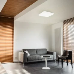 Eglo FRANIA Wand-/plafondlamp staal wit / Kunststof wit H: 70 mm