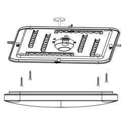 Eglo FRANIA Wand-/plafondlamp staal wit / Kunststof wit H: 70 mm
