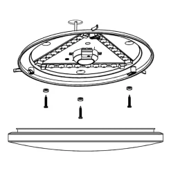 Eglo FRANIA Wand-/plafondlamp staal wit / Kunststof wit H: 70 mm | Ø 330 mm