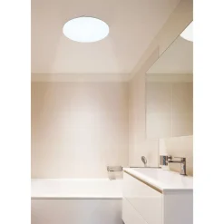 Eglo FRANIA Wand-/plafondlamp staal wit / Kunststof wit H: 70 mm | Ø 330 mm