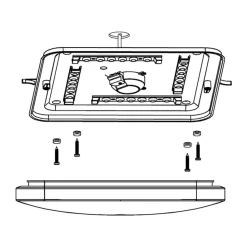 Eglo FRANIA Wand-/plafondlamp staal wit / Kunststof wit H: 70 mm