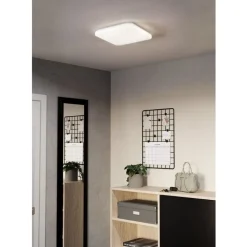 Eglo FRANIA-S Wand-/plafondlamp staal wit / kunststof met kristaleffect wit H: 70 mm