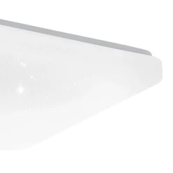 Eglo FRANIA-S Wand-/plafondlamp staal wit / kunststof met kristaleffect wit H: 70 mm