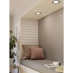 Eglo FUEVA 5 inbouwarmatuur staal zwart / Kunststof wit Ø 166 mm