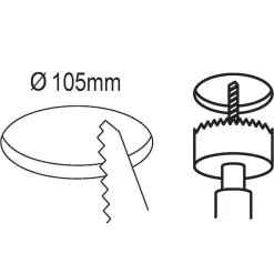 Eglo FUEVA 5 inbouwarmatuur staal zwart / Kunststof wit Ø 117 mm