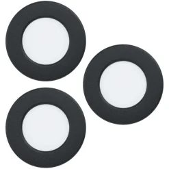 Eglo FUEVA 5 inbouwarmatuur staal zwart / Kunststof wit Ø 86 mm