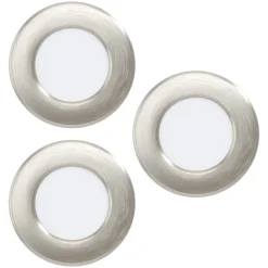 Eglo FUEVA 5 inbouwarmatuur staal nikkel-mat / Kunststof wit Ø 86 mm