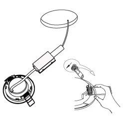 Eglo FUEVA 5 inbouwarmatuur staal nikkel-mat / Kunststof wit Ø 86 mm