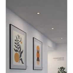 Eglo FUEVA 5 inbouwarmatuur staal nikkel-mat / Kunststof wit Ø 86 mm