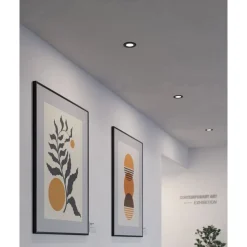 Eglo FUEVA 5 inbouwarmatuur staal zwart / Kunststof wit Ø 117 mm