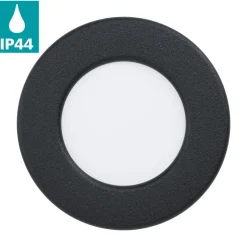 Eglo FUEVA 5 inbouwarmatuur staal zwart / Kunststof wit Ø 86 mm