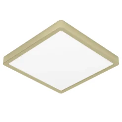 Eglo FUEVA 5 opbouwarmatuur staal geelkoper-geborsteld / Kunststof wit H: 28 mm