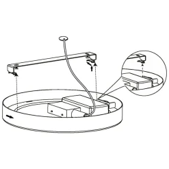Eglo FUEVA 5 opbouwarmatuur staal wit / Kunststof wit H: 28 mm | Ø 285 mm