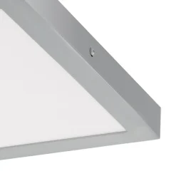 Eglo FUEVA 1 opbouwarmatuur aluminium zilver / Kunststof wit H: 30 mm