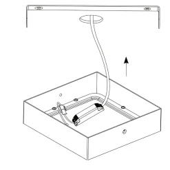 Eglo FUEVA 1 opbouwarmatuur aluminium zilver / Kunststof wit H: 30 mm