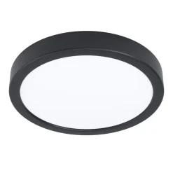 Eglo FUEVA 5 opbouwarmatuur staal zwart / Kunststof wit H: 28 mm | Ø 210 mm