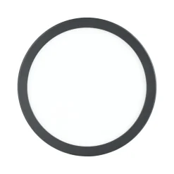 Eglo FUEVA 5 opbouwarmatuur staal zwart / Kunststof wit H: 28 mm | Ø 210 mm