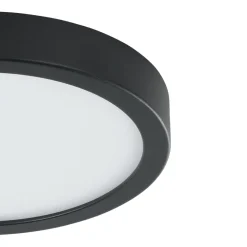 Eglo FUEVA 5 opbouwarmatuur staal zwart / Kunststof wit H: 28 mm | Ø 210 mm