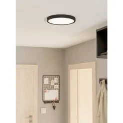 Eglo FUEVA 5 opbouwarmatuur staal zwart / Kunststof wit H: 28 mm | Ø 285 mm