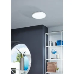 Eglo FUEVA 5 opbouwarmatuur staal wit / Kunststof wit H: 28 mm | Ø 285 mm