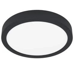 Eglo FUEVA 5 opbouwarmatuur staal zwart / Kunststof wit H: 28 mm | Ø 210 mm