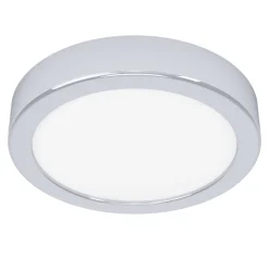 Eglo FUEVA 5 opbouwarmatuur staal chroom / Kunststof wit H: 28 mm | Ø 160 mm