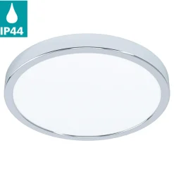 Eglo FUEVA 5 opbouwarmatuur staal chroom / Kunststof wit H: 28 mm | Ø 285 mm