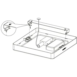 Eglo FUEVA 5 opbouwarmatuur staal nikkel-mat / Kunststof wit H: 28 mm