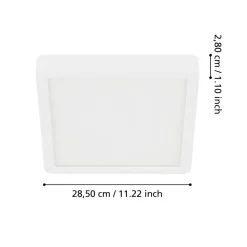 Eglo FUEVA 5 opbouwarmatuur staal wit / Kunststof wit H: 30 mm