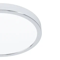 Eglo FUEVA 5 opbouwarmatuur staal chroom / Kunststof wit H: 28 mm | Ø 285 mm