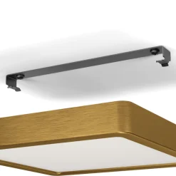 Eglo FUEVA 5 opbouwarmatuur staal geelkoper-geborsteld / Kunststof wit H: 28 mm