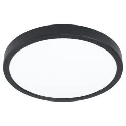 Eglo FUEVA 5 opbouwarmatuur staal zwart / Kunststof wit H: 28 mm | Ø 285 mm